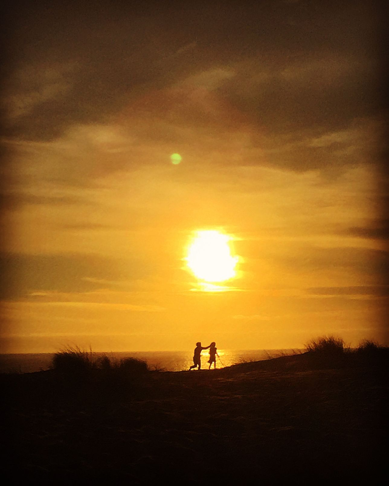 Cousins and a Waldport Sunset